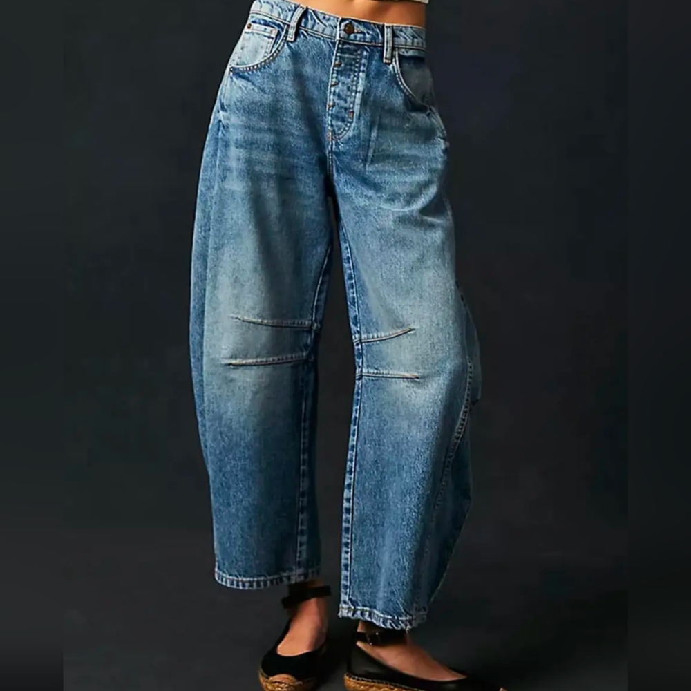 NWT Denim Barrel Jeans